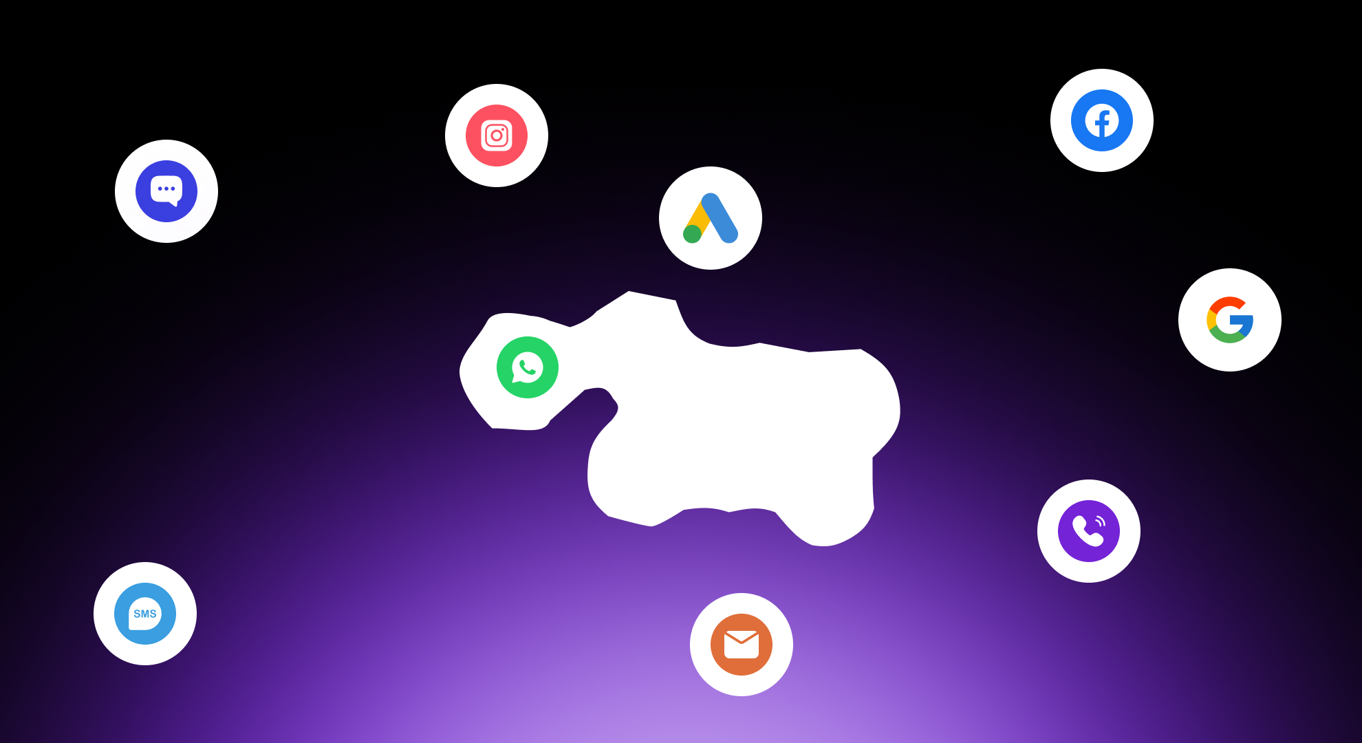 Storyboard frame two — a white silhouette forming at the center as data-point icons connect toward it